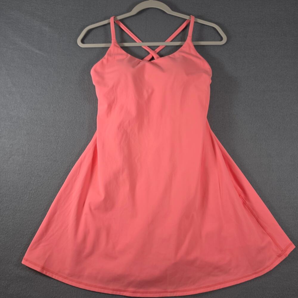NWT Halara Womens Small Coral Softlyzero Plush Strappy Exercise Tennis Dress